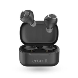 CROMA Bluetooth Wireless Earbuds, Metallic clone Touch Control